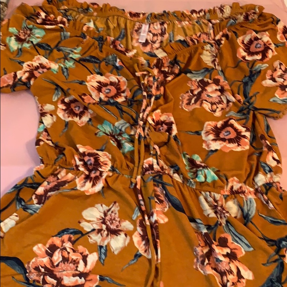 Mustard floral jumper